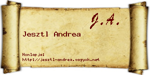 Jesztl Andrea névjegykártya